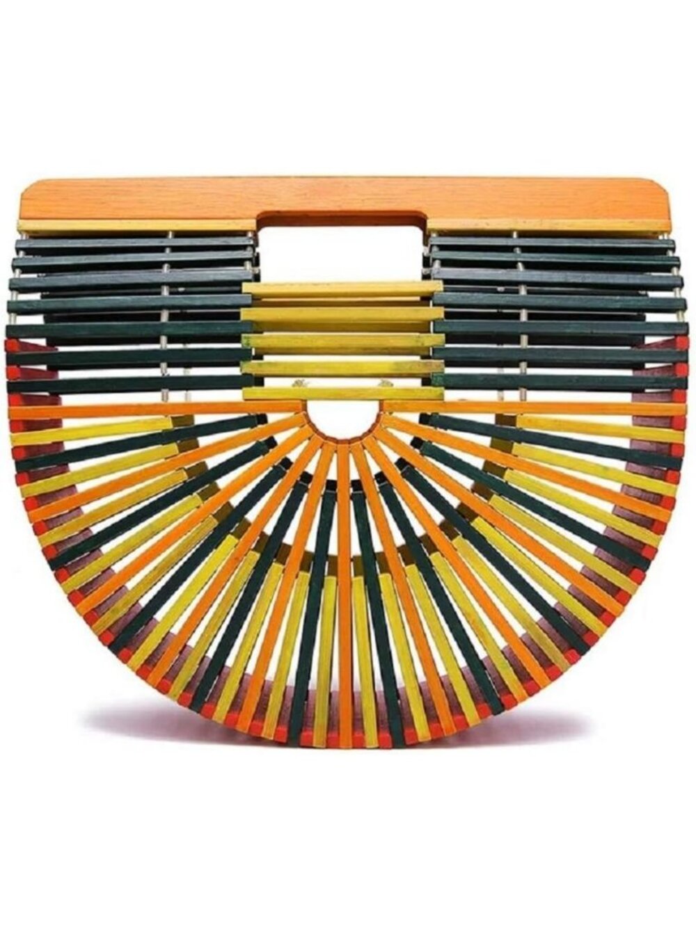 Stylish Women's Bamboo Handbag - Handmade Straw Tote Purse for Summer Beach Fun